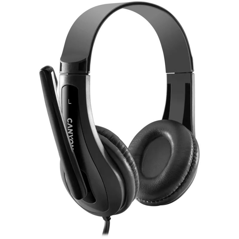 Headset para PC CANYON HSC-1 com microfone plano 2m preto