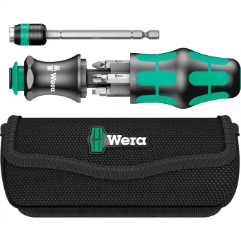 Wera Kraftform Kompakt 25 conjunto de chave de fendas com pontas, 7 pcs., preto/verde