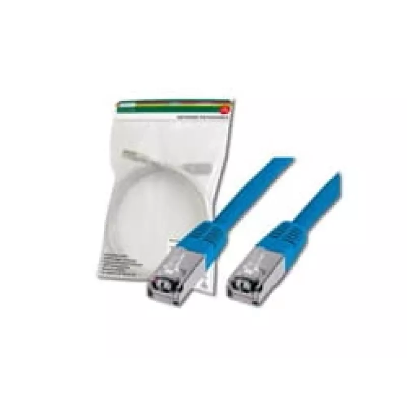 Cabo de rede Digitus CAT 5e SF/UTP cabo de ligação RJ45 3m azul