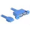 Cabo USB DeLOCK 82941 USB 3.2 Gen 1 0,45 m 2 x USB A azul