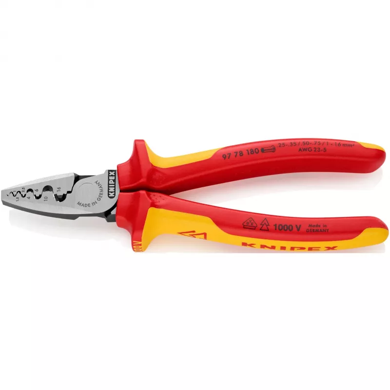 Alicate de cravar combinado Knipex 97 78 180