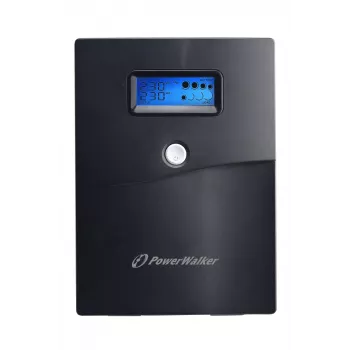Fonte de alimentação ininterrupta PowerWalker VI 3000 SCL FR 3 kVA / 1,8 kW, Line-Interactive, 4 tomadas Type E, bateria 18 Ah (2×12 V)