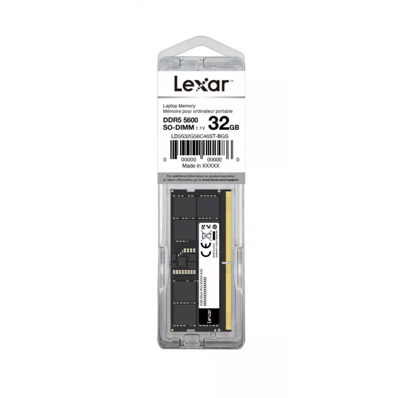 MEMÓRIA NB 32GB DDR5-5600 SO/LD5S32G56C46ST-BGS LEXAR