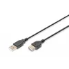 Digitus ASSMANN Basic - Cabo Extensor USB - USB Type-A, 4 pinos (M) - USB Type-A, 4 pinos (F) - 3 m (USB/USB 2.0) - Moldado - Preto (AK-300200-030-S)