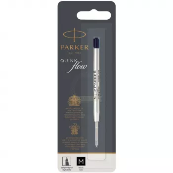 Recarga Parker Quinkflow M preto caneta esferográfica (blister)