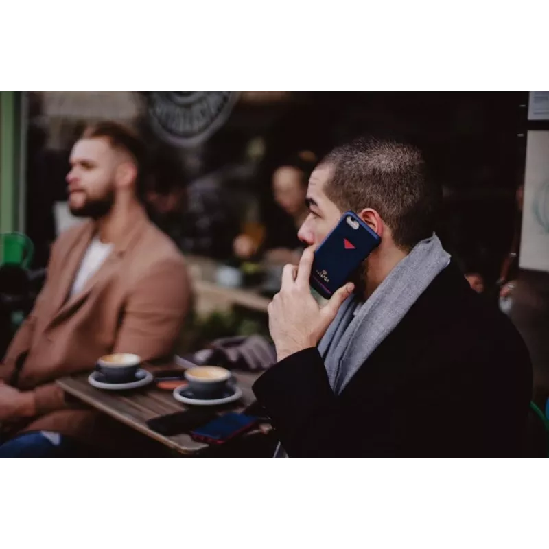 Capa traseira com compartimento para cartões VixFox para iPhone XSMAX, azul-marinho, cobertura traseira com compartimento para cartões integrado