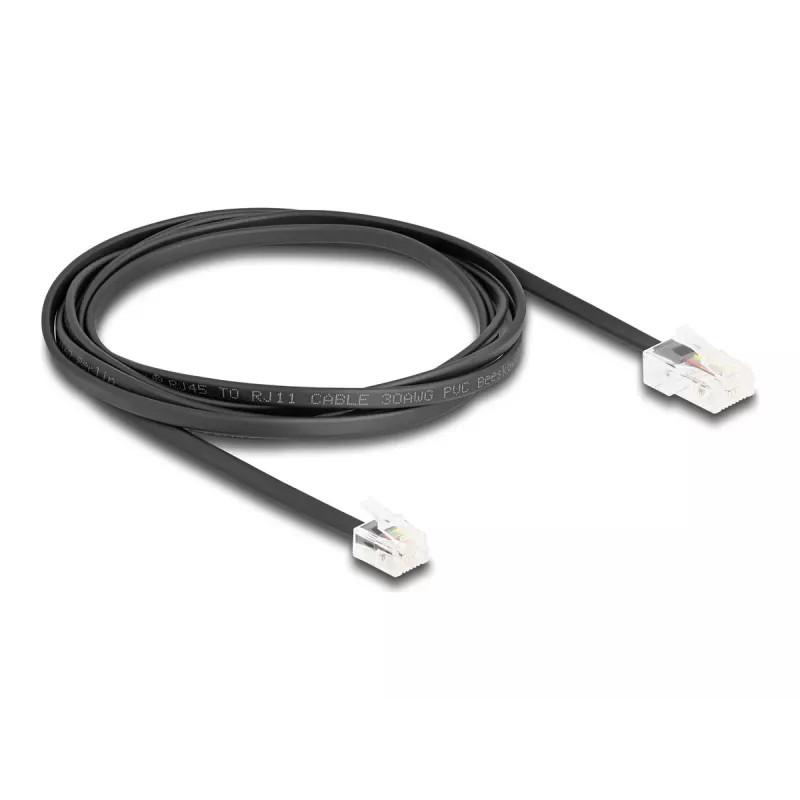 Cabo telefónico DeLOCK 88036 RJ45 para RJ11 2 m preto