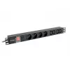 Lanberg PDU-04E04I-0200-BK PDU de rack 1U, 4x tipo E + 4x IEC C13, 16 A, 2 m, preto