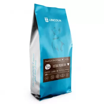 Alimento seco para cães Lincoln Puppy borrego com arroz, 12 kg
