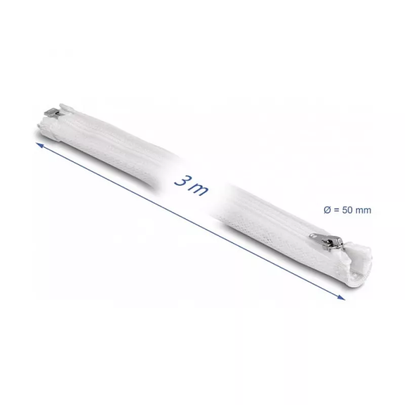Manga trançada DeLOCK 20835 3 m x 50 mm branco