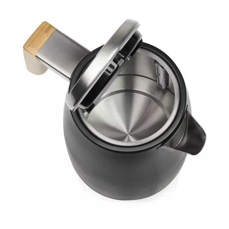 Chaleira elétrica Princess 1,7 L 3000 W, corpo em aço inoxidável, sem fios, bege/preto