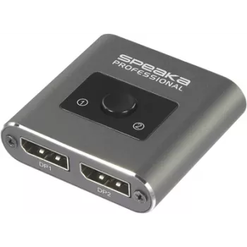SpeaKa Professional SP-BDS-250 switch DisplayPort de 2 portas UHD 8K @ 60 Hz, UHD 4K @ 120 Hz (SP-10468588)