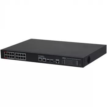 Switch PoE 1000Mbps 16 portas PoE +2G uplink + 2SFP, Hi-PoE