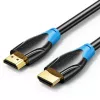 Cabo HDMI Vention AACBN 15 m, HDMI Type-A para Type-A, HDMI 2.0, 18 Gbit/s, ARC, contactos dourados, preto