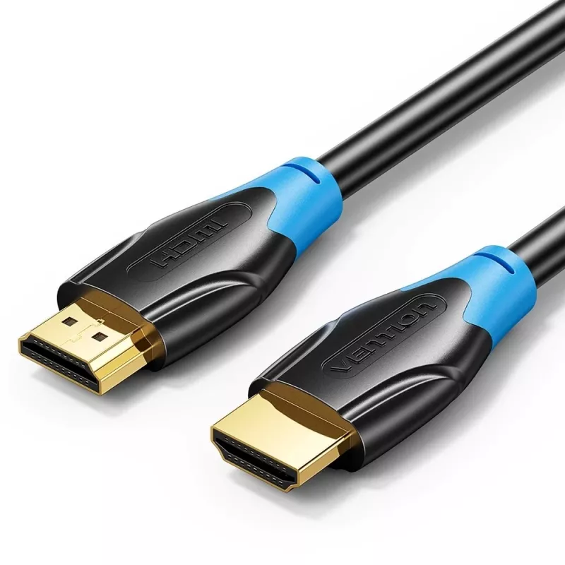 Cabo HDMI Vention AACBN 15 m, HDMI Type-A para Type-A, HDMI 2.0, 18 Gbit/s, ARC, contactos dourados, preto