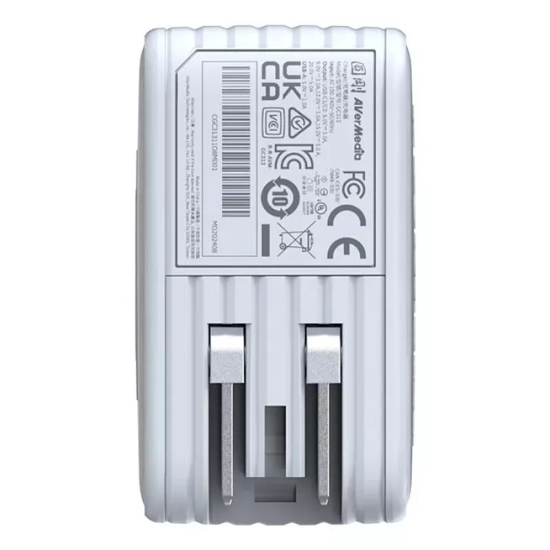 AVerMedia GC313 Universal Branco Carregamento rápido CA Interior