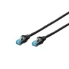 Cabo de rede Digitus CAT 5e SF/UTP 1m RJ-45 preto