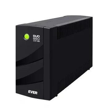 EVER DUO 850 AVR USB - UPS - AC 230 V - 550 Watt - 850 VA - monofásico - 2 x bateria 5 Ah - USB - tomadas de saída: 6