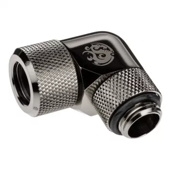 Adaptador 90° BitsPower Advanced Multi-Link G1/4 polegadas macho para tubo rígido 12 mm OD, rotativo