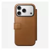 Capa tipo carteira Nomad Modern Leather Folio para iPhone 17 Pro, pele + alumínio, 6,3 polegadas (16 cm), tan, 3 compartimentos para cartões