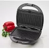 Clatronic ST/WA 3670 Máquina de sandes 800 W preto, aço inoxidável