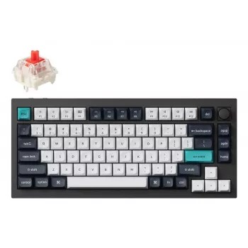 Teclado mecânico Keychron Q1 Max — USB + RF sem fios + Bluetooth, QWERTY Nórdico, preto, RGB