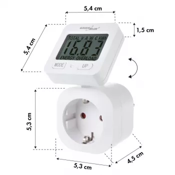 Medidor de energia Wattmeter GB615E GreenBlue