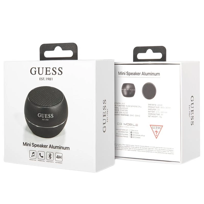 Altifalante portátil Guess Mini Bluetooth 3 W preto