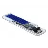 Caixa para SSD DeLOCK 42620 caixa externa para SSD M.2 NVME PCIe com conector fêmea USB Type-C, transparente