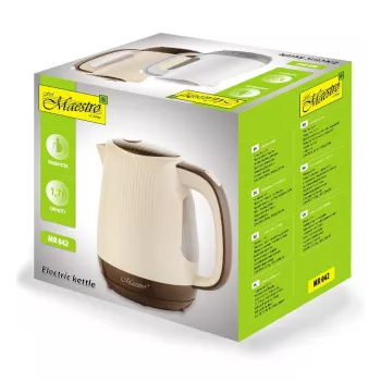 Feel-Maestro MR042 bege chaleira 1,7 L Bege, Castanho 2200 W