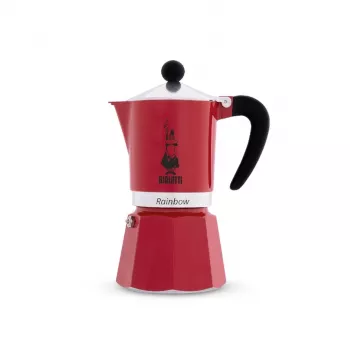 Cafeteira de fogão BIALETTI Rainbow 0,06 L — alumínio, 60 ml, vermelho