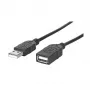 Cabo de extensão Hi-Speed USB 2.0 MANHATTAN ficha macho Type-A – conector fêmea Type-A, preto, 1,8 m (338653)
