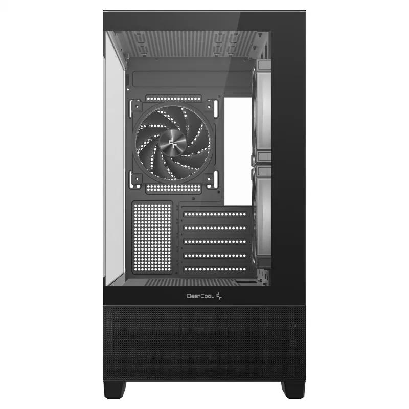 Caixa PC Midi Tower DeepCool CG380 3F – preto, 235×437×451 mm, suporta 2x120 mm ventoinhas laterais + 1x120 mm traseira, fonte de alimentação em baixo, HDD 2,5 polegadas/3,5 polegadas