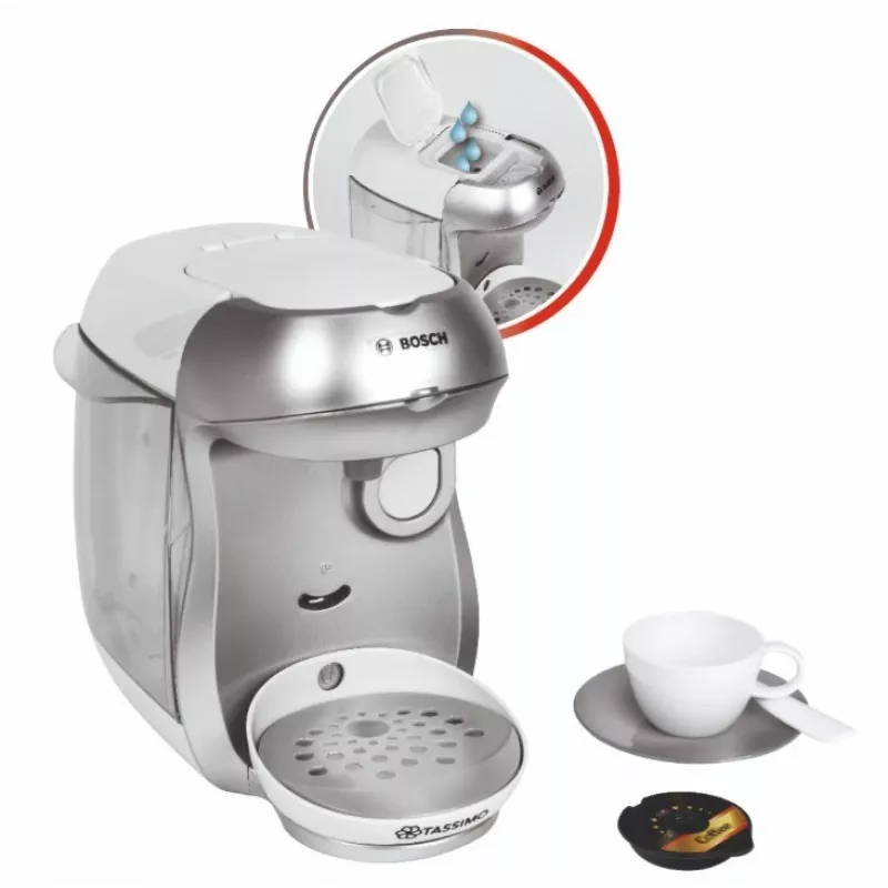 Máquina de café de brincar KLEIN Bosch Tassimo 9231 – máquina de café de brincar, prateada, roleplay para crianças