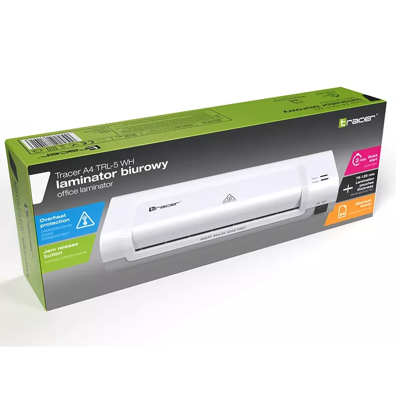 Plastificadora a quente Tracer TRL-5 WH 280 mm/min branco