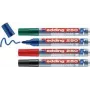 Conjunto de marcadores para quadro branco Edding 250 — 4 unid., ponta redonda, preto azul verde vermelho