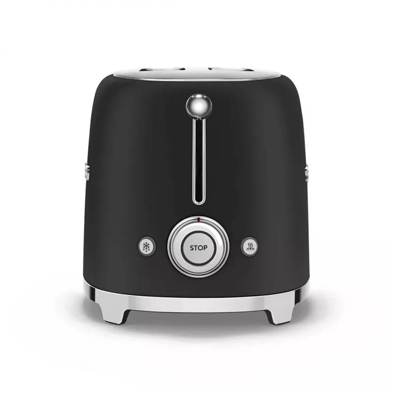 Torradeira Smeg 50's Style TSF01BLMEU 2 fatias preto aço inoxidável