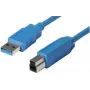 shiverpeaks BASIC-S cabo USB 3.0, ficha A - ficha B 1,8 m, cabo e fichas: azul, duplamente blindado, máx. (BS77032)