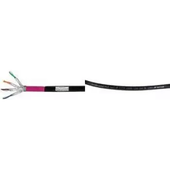 Logilink Professional - cabo a granel - 50 m - S/FTP - cabo bruto Cat.7 - isento de halogéneos, exterior, suporte Gigabit Ethernet, instalação direta no solo - preto (CPV0081)