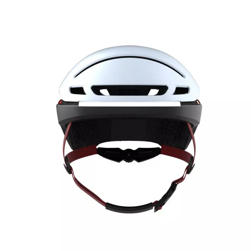Capacete aberto Livall EVO21 branco construção de casco híbrido
