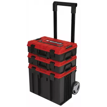 Mala de ferramentas Einhell E-Case Tower preta vermelha polipropileno resistente ao calor resistente a salpicos