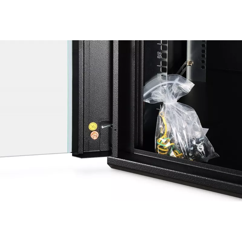 Armário de rede de montagem em parede DIGITUS Dynamic-N DN-37111 — 12U, 600 x 600 mm, IP20, fechadura com chave
