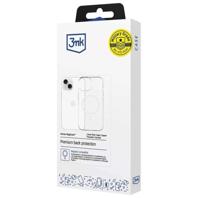 Capa de proteção MagCase Armor da 3MK para Apple iPhone 13/14 — compatibilidade magnética, design fino