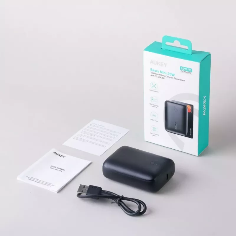 Powerbank AUKEY 157000 10000 mAh cinzento