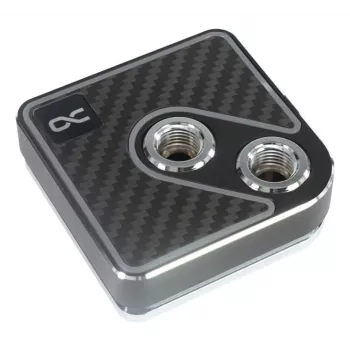 Bloco de água Alphacool Core 1 Aurora Carbon Brass Copper Nickel Black 72mm