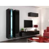 Estante Cama VIGO NEW 180/40/30 preto/preto brilhante
