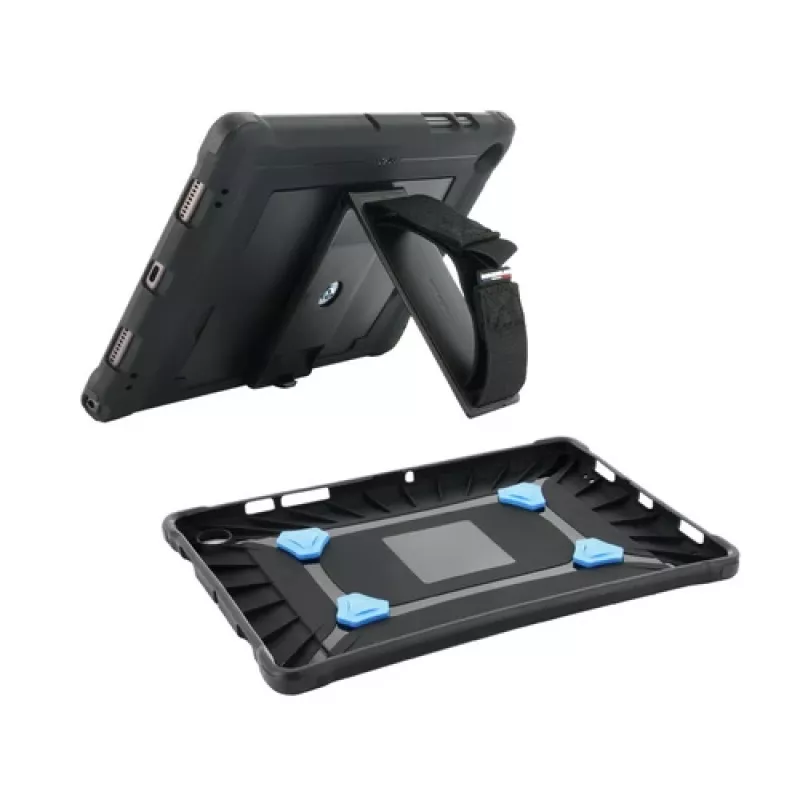 Mobilis PROTECH - capa traseira para tablet - com suporte e alça de mão, reforçada - preto - para Apple iPad de 10,9 polegadas (10.ª geração) (067009)