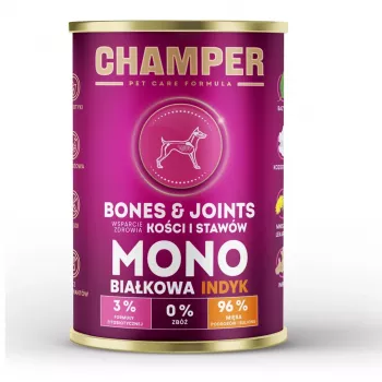 CHAMPER Bones & Joints Monoproteico peru - comida húmida para cães - 400g