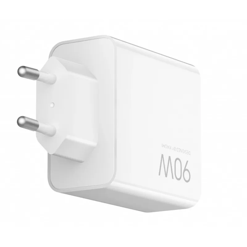 Fonte de alimentação Xiaomi 90W HyperCharge 3-Port EU — carregador USB de 90W com três portas de saída (ficha EU)