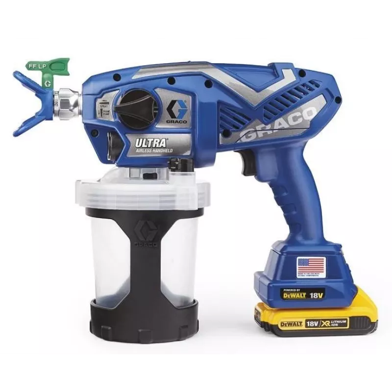 Pistola de pintura airless GRACO ULTRA (2 x bateria 2AH DEWALT + carregador) + bolsa